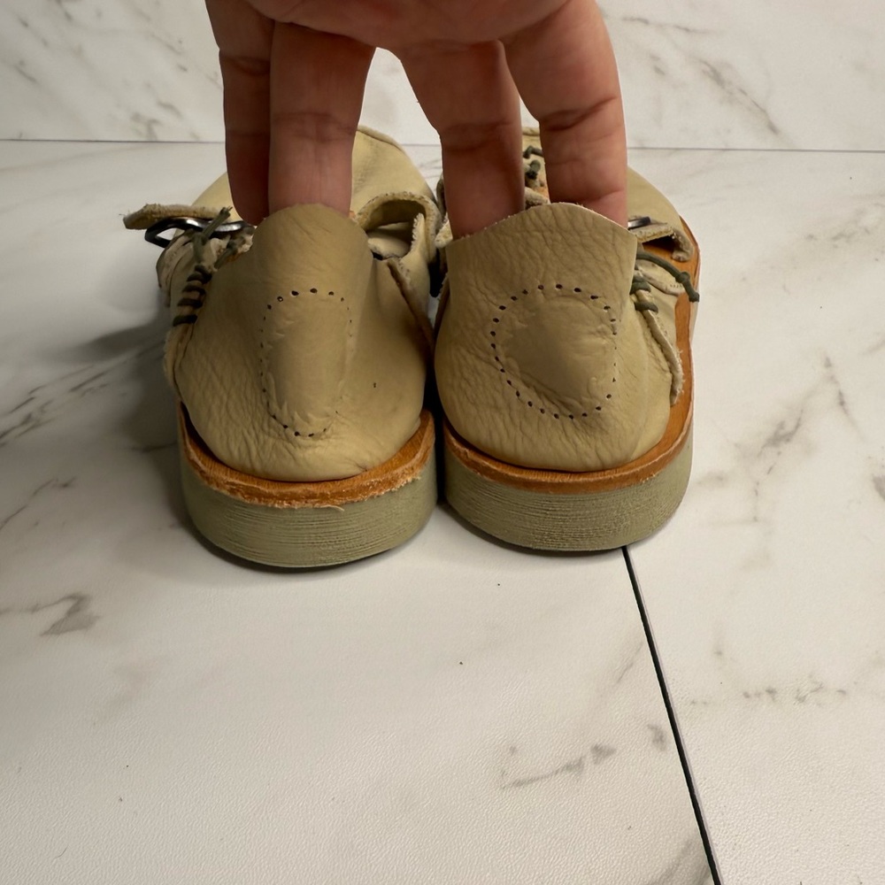 Satorisan Benirras Premium Leather Slip On Suede Tan Neutral Minimalist Natural - Picture 4 of 9